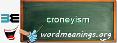 WordMeaning blackboard for croneyism